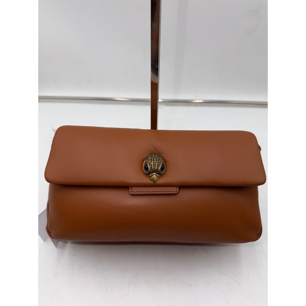 Kurt Geiger London Leather Oxford Bag Tan Eagle Head Shoulder Crossbody New